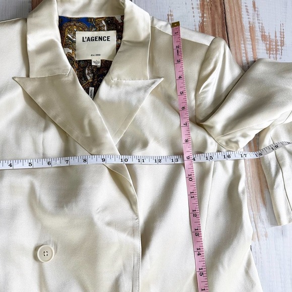 L'Agence Taryn Double Breasted Blazer Champagne Size 2 - Picture 8 of 14